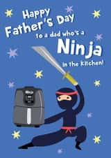 Funny Father's Day Card - Dad You're A Kitchen Ninja - Air Fryer created by @Laura Lonsdale Designs
