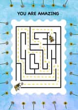 Playful maze card for a special person created by Craft Imprint