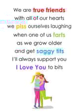 Funny Friend Card for her Birthday or just because created by Unique Word Designs