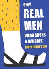 Fun Father's Day card - for a Fashionable Dad - Socks and Sandals created by Sarah-Anne Brown