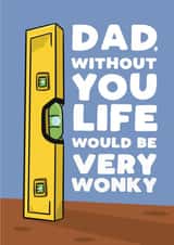Cute Birthday Card - For Dad - DIY - Wonky Life created by Pickled Prints