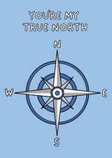 Cute Anniversary Card - You Are My True North - Love and Affection created by That Little Map Shop