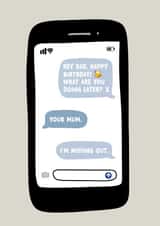 Funny Birthday Card - For Dad - Your Mum created by Forever Blessed