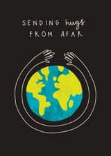 Sending Hugs From Afar Card - Heartfelt - For Friend created by AbiGoLucky