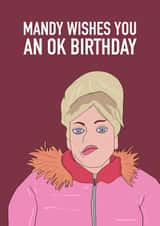 Funny Birthday Card - Mandy - BBC Comedy created by Pickled Prints