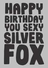 Cheeky Birthday Card - For Husband - Sexy Silver Fox created by Studio Doodles