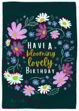 Pretty Birthday Card - Blooming Lovely - Pretty Flowers created by Bethany Illustrations