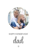 Personalised Father's Day Photo Card created by Kalm Lettering - Traditional Fathers Day Photo Card - For Dad