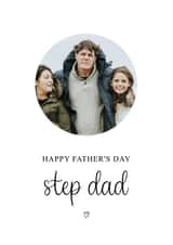 Personalised Father's Day Photo Card created by Kalm Lettering - Classic Fathers Day Photo Card - For Step Dad