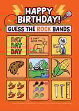 Fun Birthday Card - Guess the Rock Bands - For Rock Music Lover created by Daniel Benney