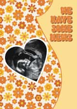 Personalised Pregnancy Photo Card created by Choo Choo  - Cute Pregnancy Photo Card - We Have Some News