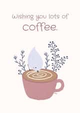 Cute coffee love card for your significant other, friend or family created by Borilo Art