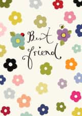 Pretty Birthday/Friendship Card - Best Friend - Flowers created by Love Lucy Illustration