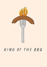 Fun Father's Day Card - King of the BBQ - Dad Card Birthday created by Lydia Southgate