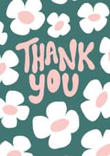 Retro Thank You Card - Floral Blooms created by Amberleigh Adoff