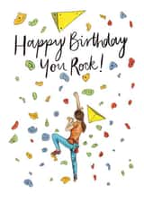 Fun Birthday Card - Rock Climber created by Discover and Draw