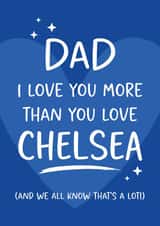 Funny Father's Day Card - Football - Chelsea - From the Kids created by Tiger Feet Creations