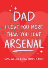 Funny Father's Day Card - Arsenal Football Club created by Tiger Feet Creations