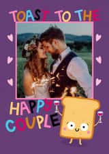 Personalised Wedding Photo Card created by Ludicrous Prints - happy couple Wedding Personalised Photo Card 20601