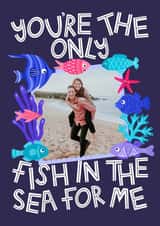 Personalised Anniversary Photo Card created by Ludicrous Prints - cute fish Anniversary Personalised Photo Card 20602