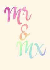 Traditional Wedding Card - Mr & Mx - Non-Binary created by Haela Designs