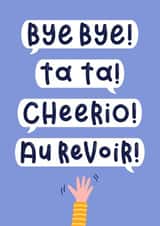 Cute Leaving Card - Bye Bye! created by Joanne Hawker