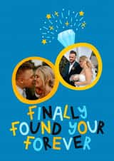 Personalised Wedding Photo Card created by Ludicrous Prints - couple rings Wedding Personalised Photo Card 20603