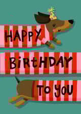 Cute Birthday Card - Sausage Dog created by Nicola Watson