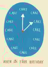 Funny Birthday Cake Card - Time For Cake created by Alice Mole Illustration