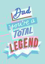 Typographic Father's Day Card - Dad - Total Legend created by Jane Katherine Houghton