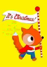 Merry Christmas Card - Happy Xmas - Festive - Cute Retro Fox Christmas Wishes created by Big1Chicken
