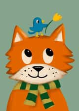 Cute Just Because Card - Just to Say Hello - Friend created by Big1Chicken