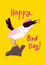 Happy Birth day! Little birdie wren card created by Weird Is The Best