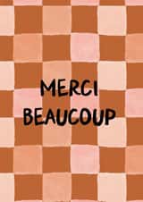 Bold Thank You Card - Merci Beaucoup created by I am Nat