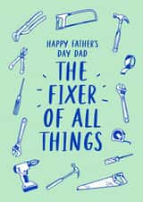 DIY Father's Day Card - The fixer of all things - Handyman - Tools created by Lucy Marie Design