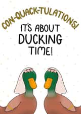 Funny Wedding Card - Duck Pun - LGBTQIA+ created by Doris Dishcloth