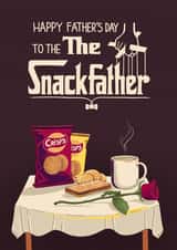 Fun Father's Day Card - The Snackfather - The Godfather theme created by Kasia Cards