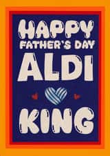 Funny Father’s Day Card - Bargain Hero - Aldi King created by Kasia Cards