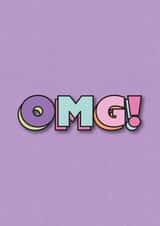 OMG Typographic Celebration Card for Friends created by Pretty Post