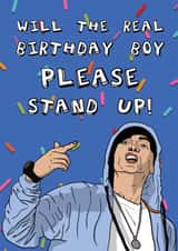 Funny Birthday Card - Eminem - Slim Shady - Birthday Boy created by CherryPick'd