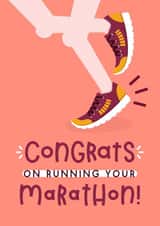 Fun Congratulations Card - 26.2 Miles Run - Marathon created by Joanne Hawker
