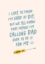 Funny Father's Day Card - Relatable - DIY Calling Dad created by Studio Mads