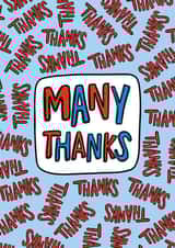 Funny Thank You Card - Many Thanks Card created by TeePee Creations