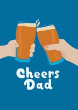Classic Fathers Day Card - Cheers Dad - Pint of beer created by Hollie McManus Illustration