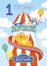 1st Birthday Card for a Boy or a Girl | Gender Neutral Children's Birthday created by Ricicle Cards