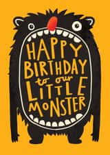 Cute Birthday Card - Little Monster created by AbiGoLucky