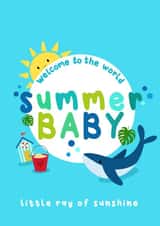 Summer baby, new baby card created by Sophie Larsson