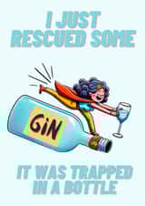 Funny Gin Greeting Card created by Heart2Heart
