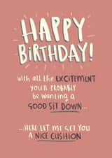 Birthday - Good Sit Down - Funny - Cheeky - Age Card created by Pink wink
