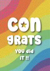 Colourful Congratulations Card - You Did It - Colourful created by ROSHAH DESIGNS